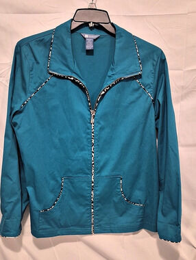 Koret Women's Utility Jacket Cotton Teal Size XL Like New